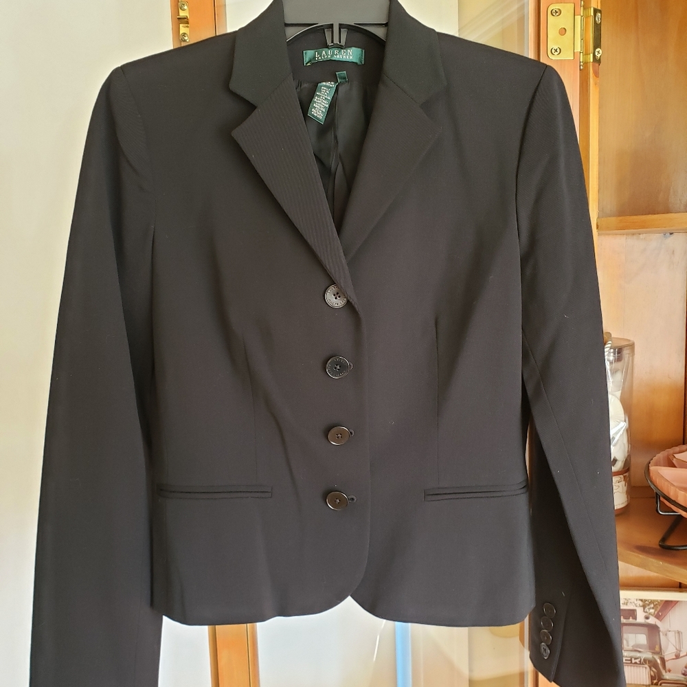 Ralph Lauren black blazer wool 6